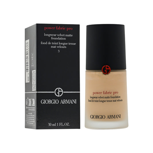 Giorgio Armani Power Fabric Pro Longwear Velvet Matte Foundation #3 30ml
