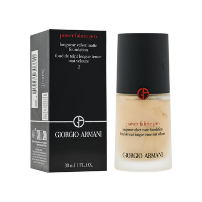 Giorgio Armani Power Fabric Pro Longwear Velvet Matte Foundation #2 30ml