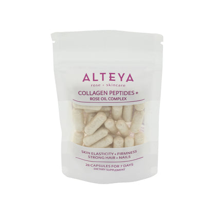 Alteya Organics Collagen Peptides + Rose Oil Complex 28 capsules