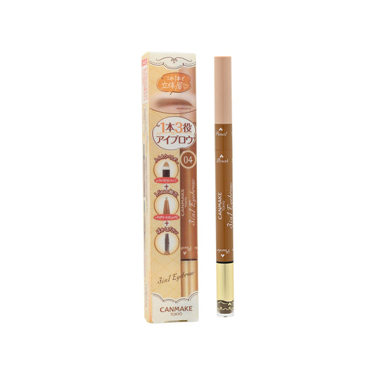 Canmake 3in1 Eyebrow #04 Brown Beige 1pc