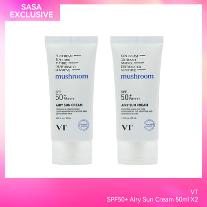 VT SPF50+ Airy Sun Cream 50ml X2