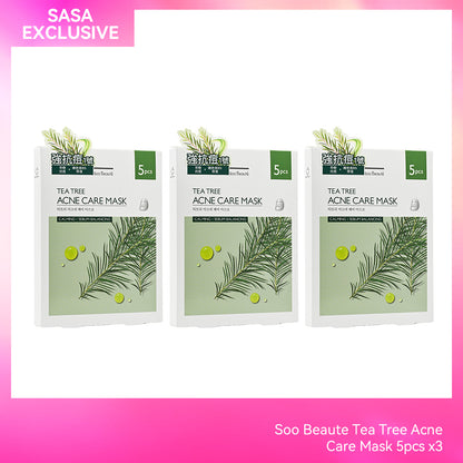 Soo Beaute Tea Tree Acne Care Mask 5pcs x3