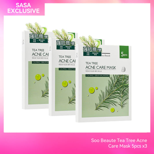 Soo Beaute Tea Tree Acne Care Mask 5pcs x3