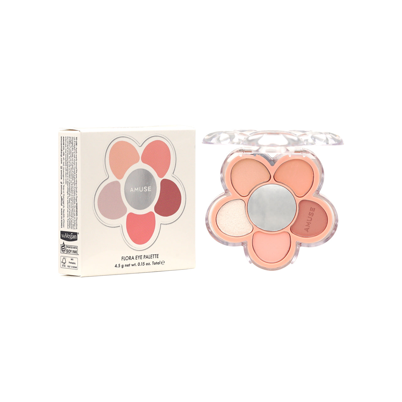 sa コスメ Amuse Flora Eye Palette #01 Flora Peach Coral 4.5g | Sasa Global