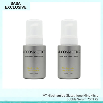 VT Niacinamide Glutathione Mint Micro Bubble Serum 70ml X2