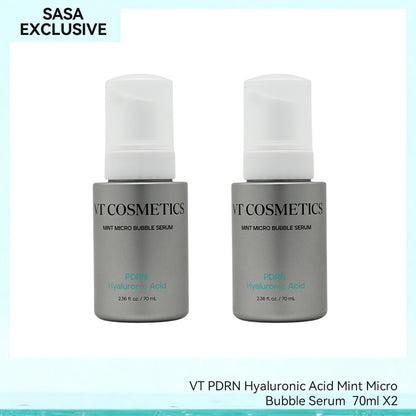 VT PDRN Hyaluronic Acid Mint Micro Bubble Serum  70ml X2