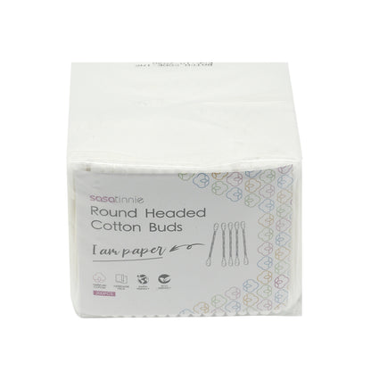 Sasatinnie Round Headed Cotton Buds Refill 200pc x 2
