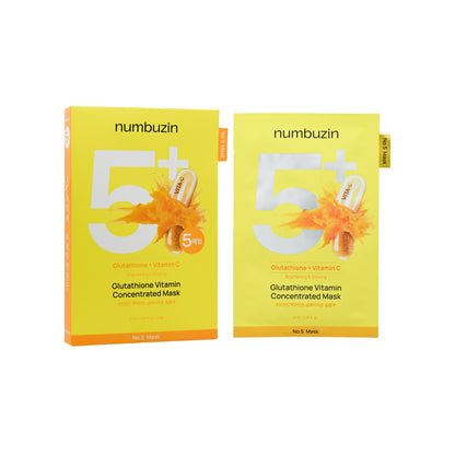 NUMBUZIN No.5+ Glutathione Vitamin Concentrated Mask 5pcs