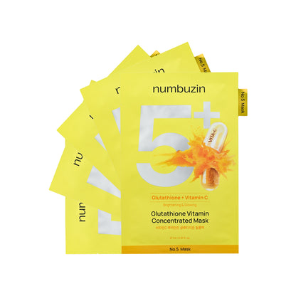 NUMBUZIN No.5+ Glutathione Vitamin Concentrated Mask 5pcs