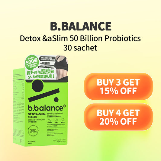 b.balance Detox &aSlim 50 Billion Probiotics 30 sachet