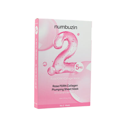 Numbuzin No.2 Rose PDRN Collagen Mask 5pcs