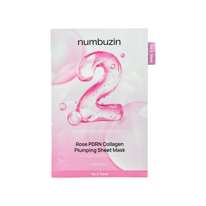 Numbuzin No.2 Rose PDRN Collagen Mask 5pcs