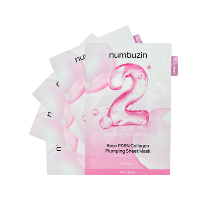 Numbuzin No.2 Rose PDRN Collagen Mask 5pcs