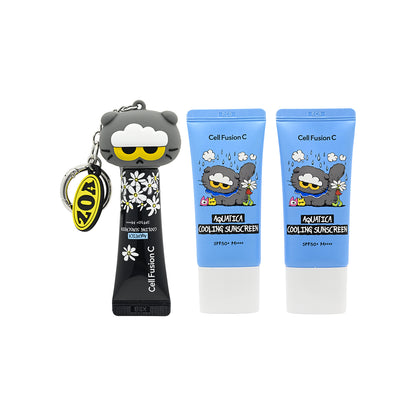 Cell Fusion C Zo&Friends SPF50+PA++++ Aquatica Cooling Sunscreen Set 3pcs