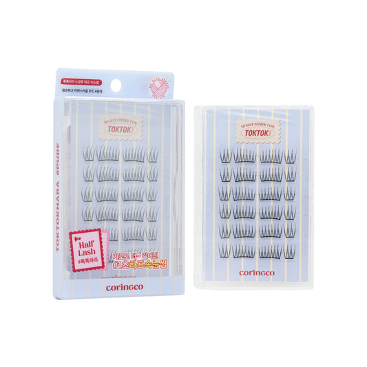 CORINGCO Tok Tok Hara No Glue Eyelash #Pure 24pcs