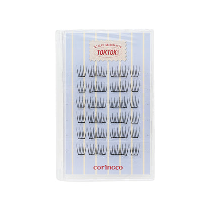 CORINGCO Tok Tok Hara No Glue Eyelash #Pure 24pcs