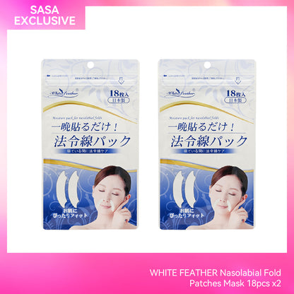 WHITE FEATHER Nasolabial Fold Patches Mask 18pcs x2