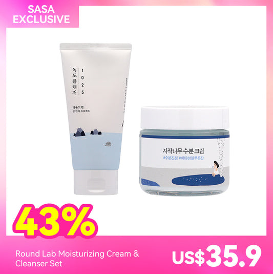 Round Lab Moisturizing Cream & Cleanser Set