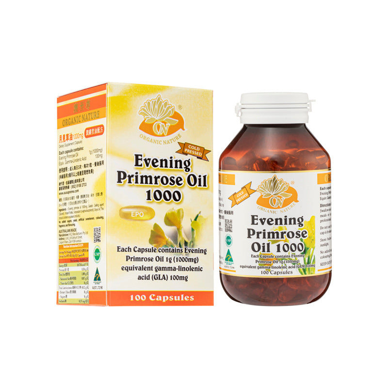 Organic Nature Evening Primrose Oil 100Capsules | Sasa Global eShop