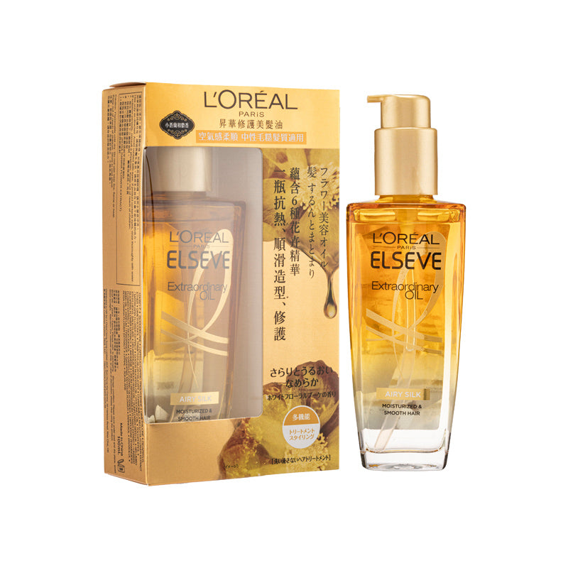 L'Oreal Paris Extraordinary Oil Airy Silk Moisturized & Smooth Hair Gold – For Frizzy Hair 100ML | Sasa Global eShop
