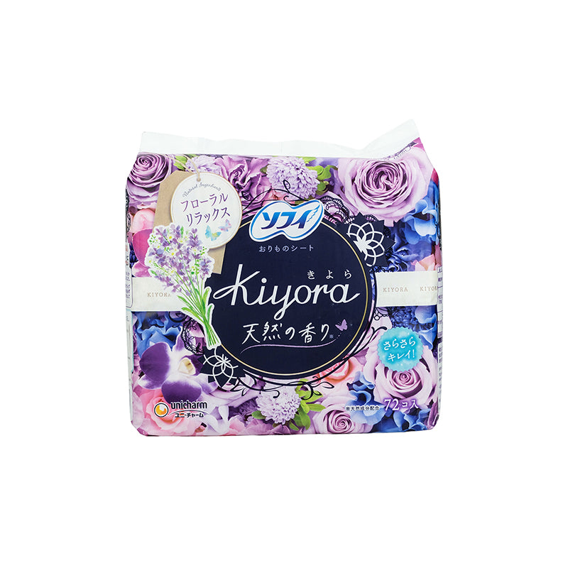 Unicharm Sofy Kiyora Pantiliner Floral Relax 72 PCS | Sasa Global eShop