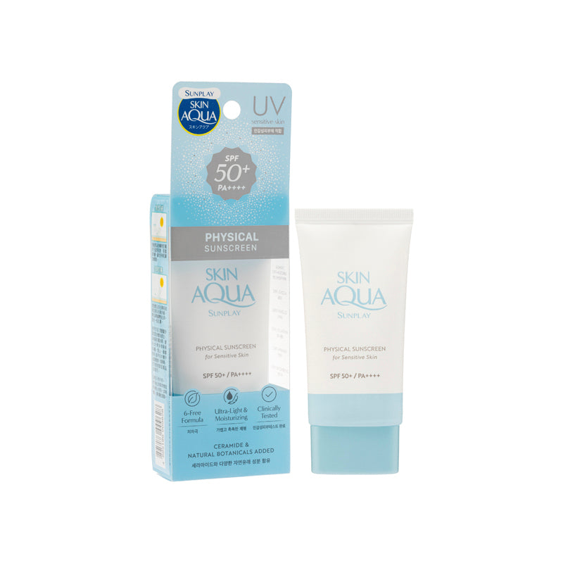 Mentholatum Skin Aqua Physical Sunscreen For Sensitive Skin SPF50+ Pa++++ 50ML | Sasa Global eShop