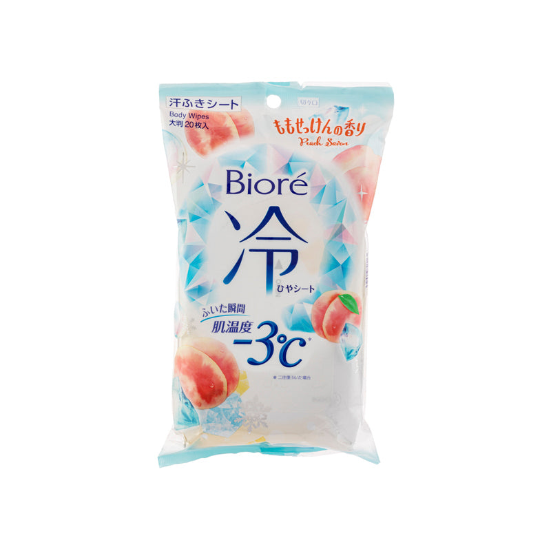 Biore Ice Cold Body Sheet - Peach 20PCS