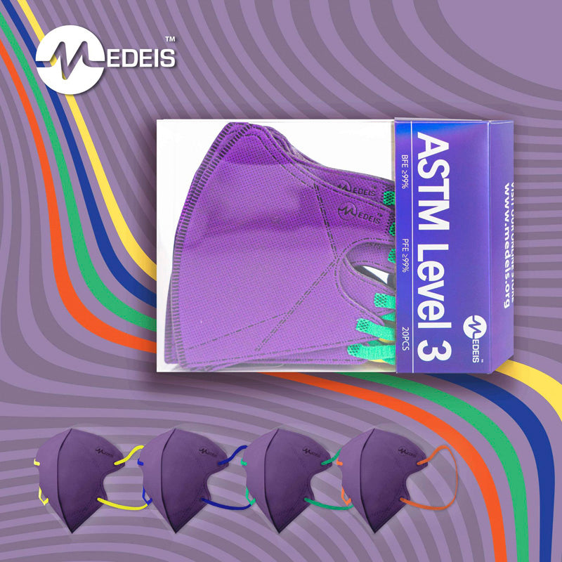 Medeis 3D Disposable Medical Mask - Purple 20PCS | Sasa Global eShop