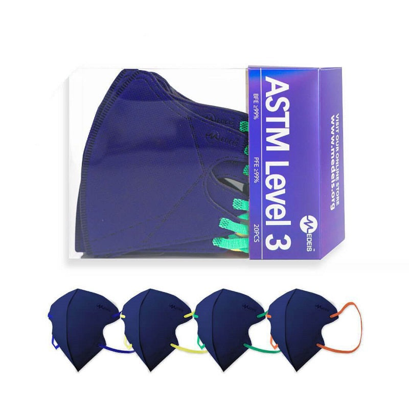 Medeis 3D Disposable Medical Mask - Dark Blue 20PCS