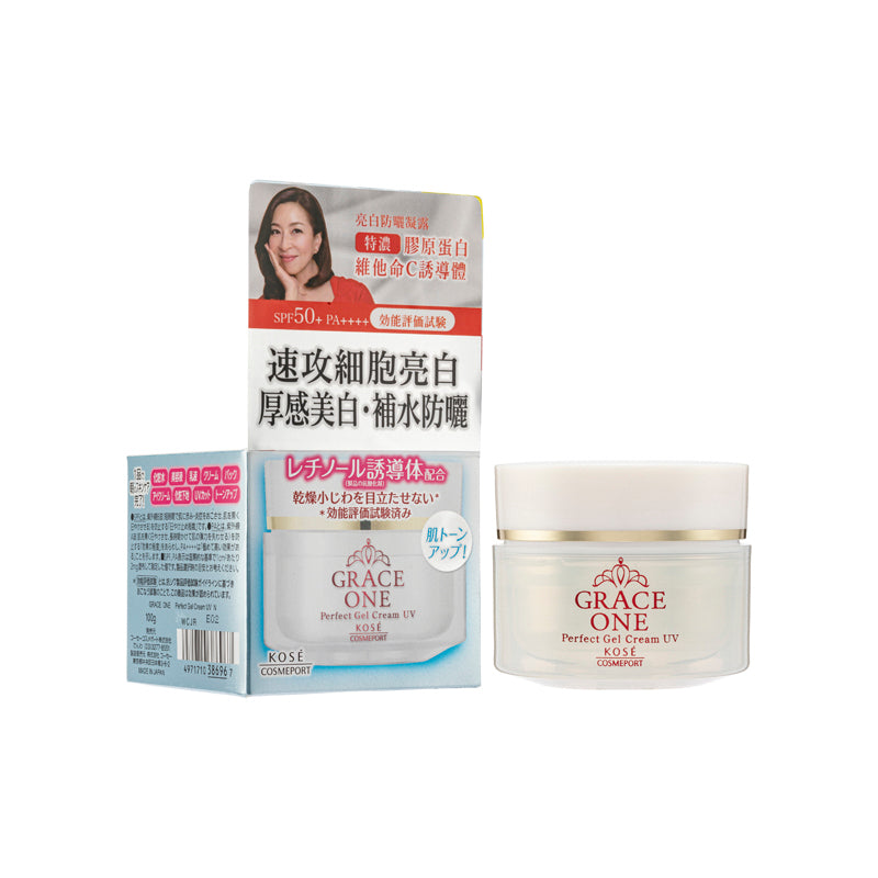 Kose Cosmeport Grace One Perfect Gel Cream Uv SPF50+Pa++++ 100G | Sasa Global eShop