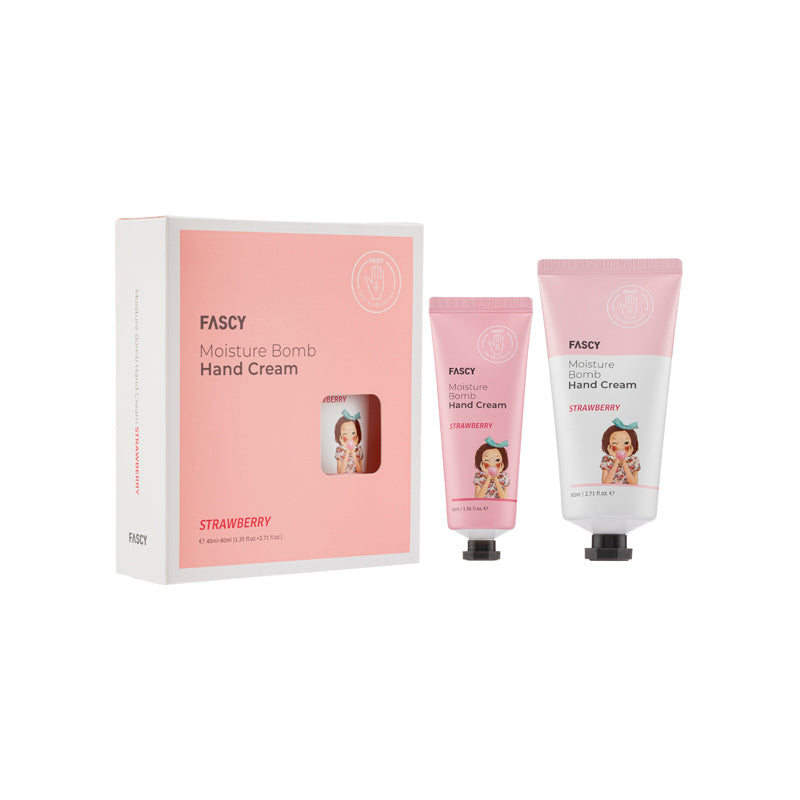 Fascy Moisture Bomb Hand Cream Strawberry 2PCS Sasa Global