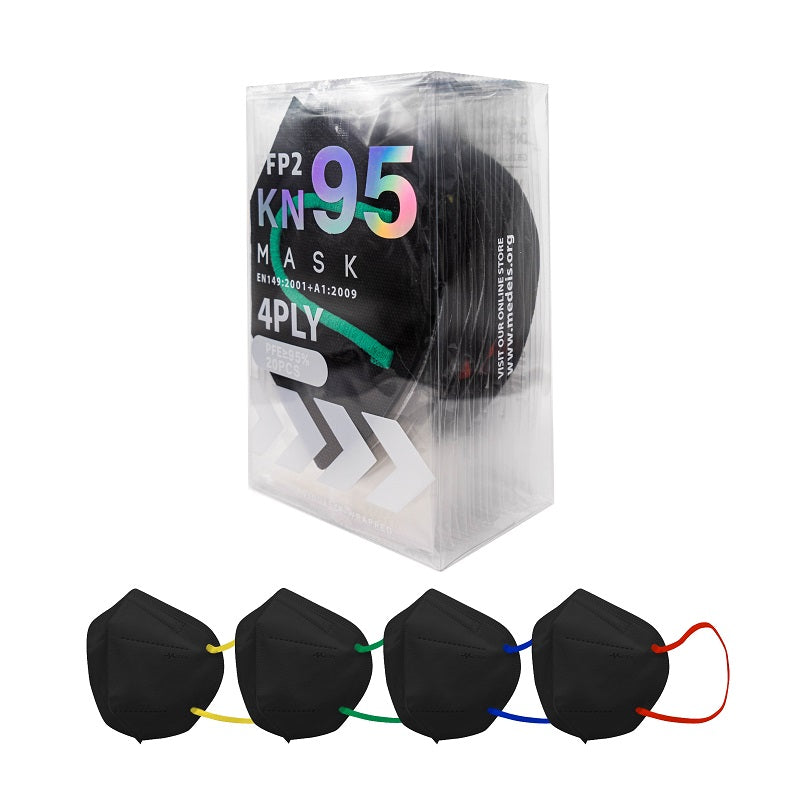 Medeis Kn95/Ffp2 4-Ply Protective Mask Black 20PCS | Sasa Global eShop