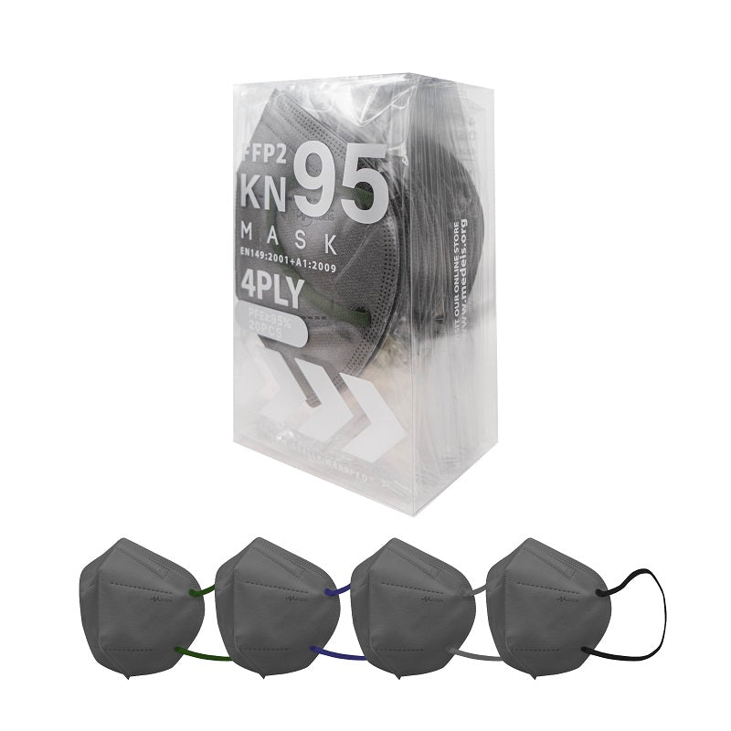 Medeis Kn95/Ffp2 4-Ply Protective Mask Dark Grey 20PCS | Sasa Global eShop